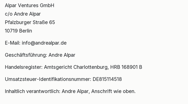 Impressum Daten